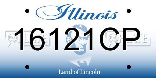16121CP Illinois License Plate