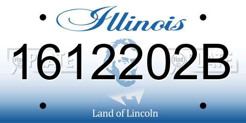 1612202B Illinois License Plate