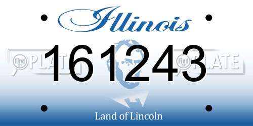 161243 Illinois License Plate