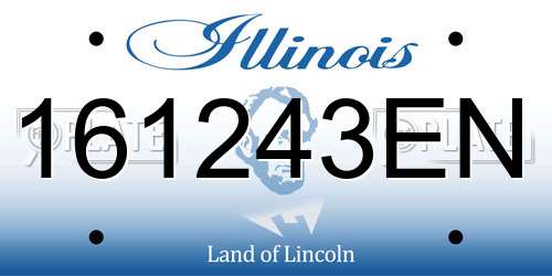 161243EN Illinois License Plate