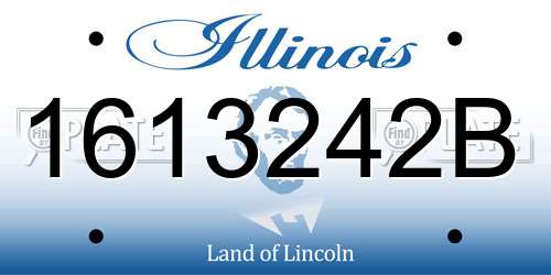 1613242B Illinois License Plate