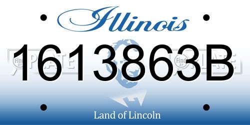 1613863B Illinois License Plate
