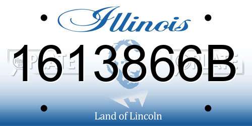 1613866B Illinois License Plate