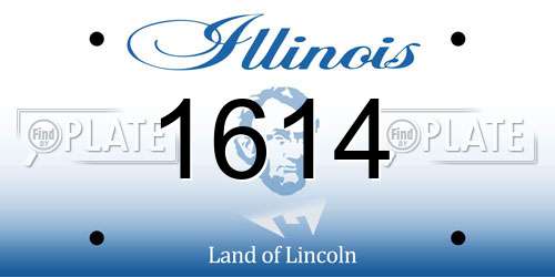 1614 Illinois License Plate
