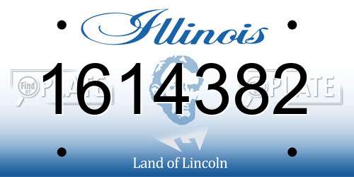 1614382 Illinois License Plate