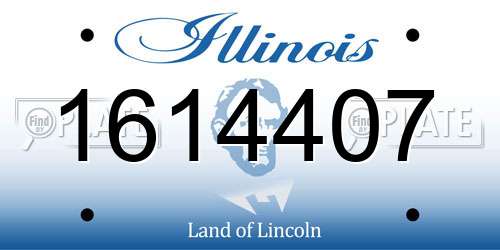 1614407 Illinois License Plate