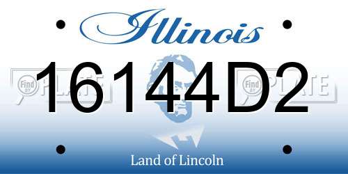 16144D2 Illinois License Plate