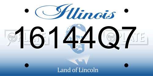 16144Q7 Illinois License Plate