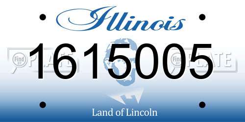 1615005 Illinois License Plate