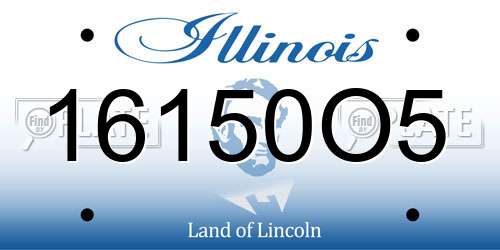 16150O5 Illinois License Plate