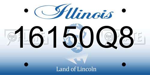 16150Q8 Illinois License Plate