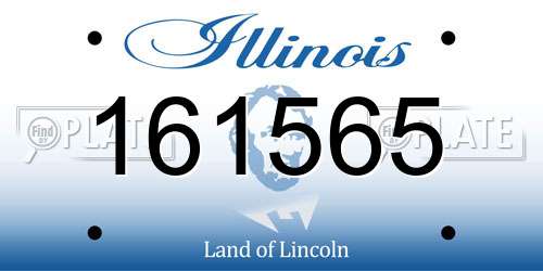 161565 Illinois License Plate