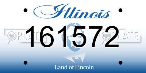 161572 Illinois License Plate