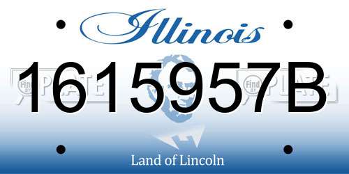 1615957B Illinois License Plate