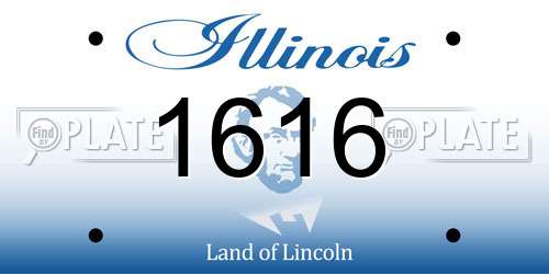 1616 Illinois License Plate