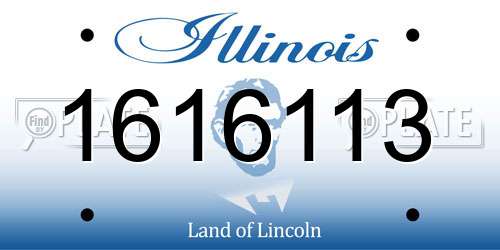 1616113 Illinois License Plate