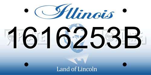 1616253B Illinois License Plate