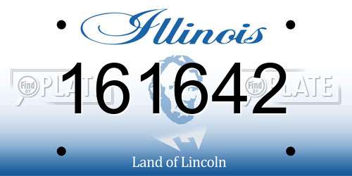 161642 Illinois License Plate