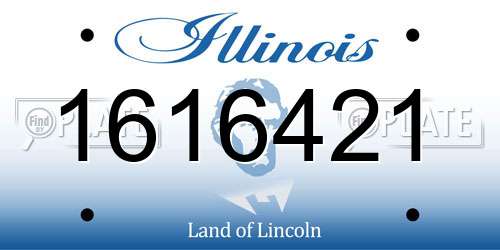 1616421 Illinois License Plate