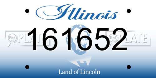 161652 Illinois License Plate