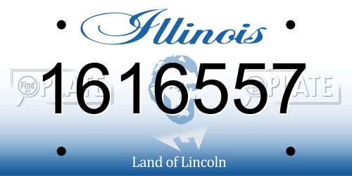 1616557 Illinois License Plate
