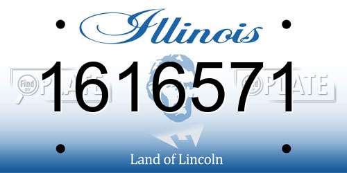 1616571 Illinois License Plate