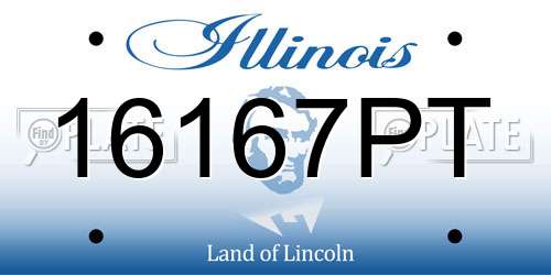 16167PT Illinois License Plate