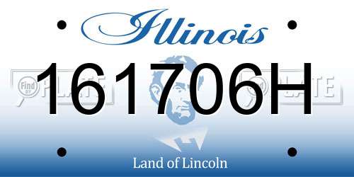 161706H Illinois License Plate