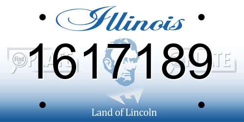 1617189 Illinois License Plate