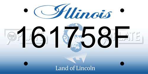 161758F Illinois License Plate
