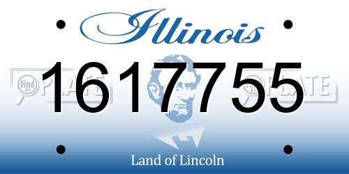 1617755 Illinois License Plate
