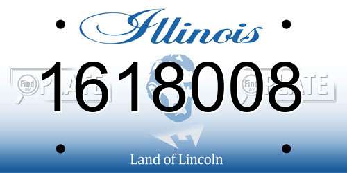 1618008 Illinois License Plate