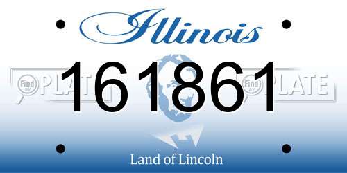 161861 Illinois License Plate