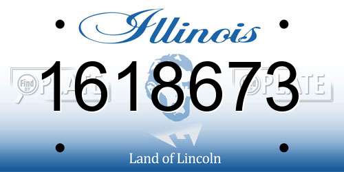 1618673 Illinois License Plate
