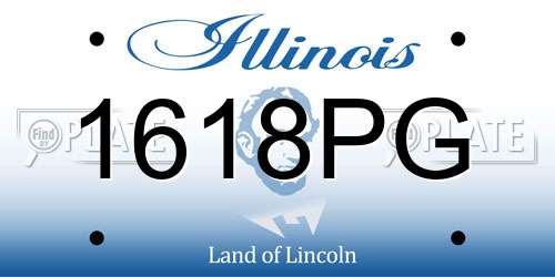 1618PG Illinois License Plate