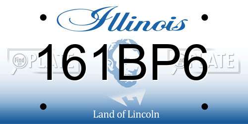 161BP6 Illinois License Plate