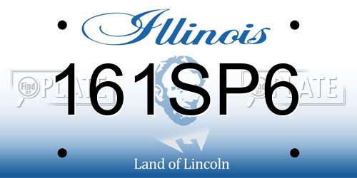 161SP6 Illinois License Plate