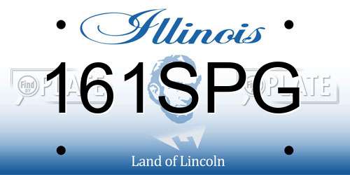 161SPG Illinois License Plate