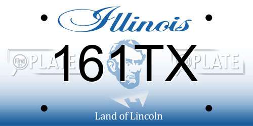 161TX Illinois License Plate