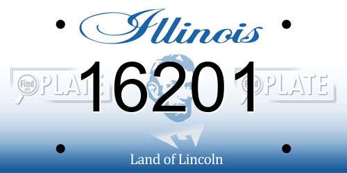 16201 Illinois License Plate