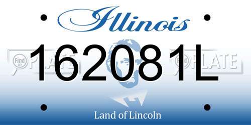 162081L Illinois License Plate
