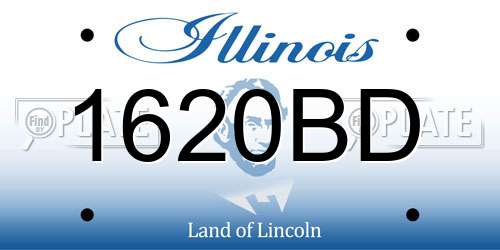 1620BD Illinois License Plate