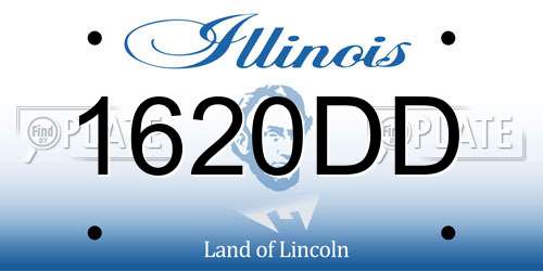 1620DD Illinois License Plate