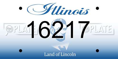 16217 Illinois License Plate
