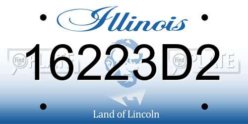 16223D2 Illinois License Plate