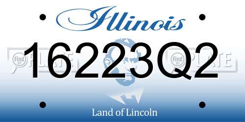 16223Q2 Illinois License Plate