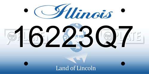 16223Q7 Illinois License Plate