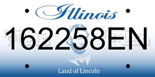 162258EN Illinois License Plate
