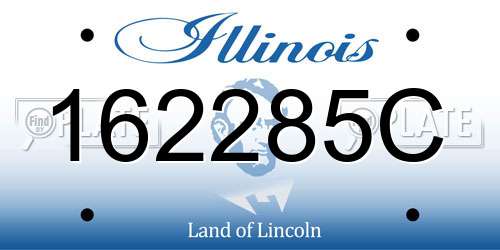162285C Illinois License Plate