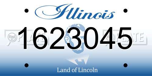 1623045 Illinois License Plate
